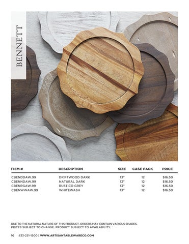 2024 Artisan Tableware Co. 家具目录 第 10 页