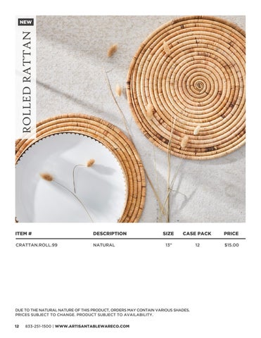 2024 Artisan Tableware Co. 家具目录 第 12 页