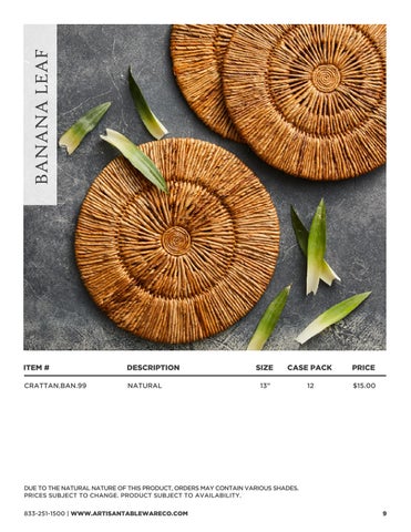 2024 Artisan Tableware Co. 家具目录 第 9 页