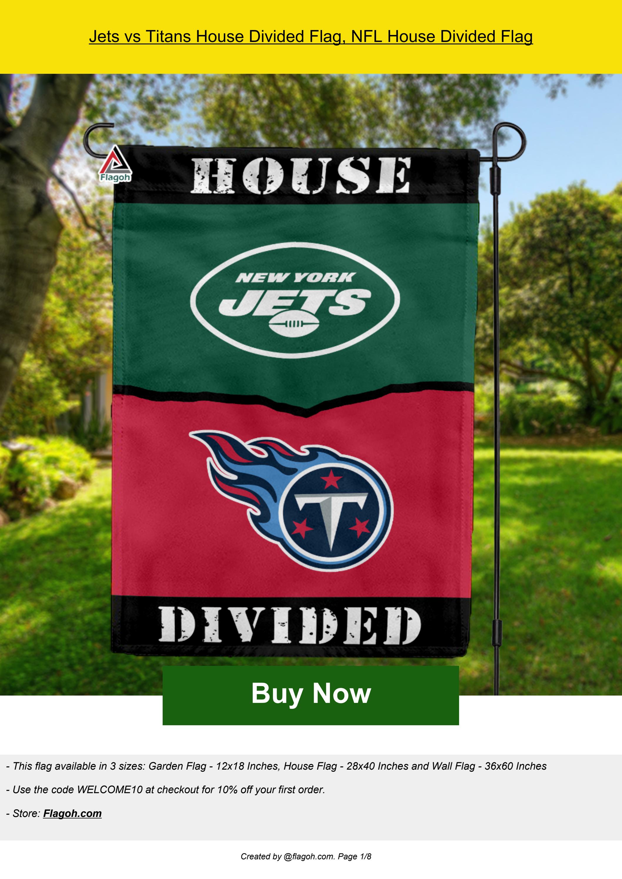 WinCraft House Divided Flag - Buffalo Bills Vs New York Jets Rivalry Banner, 3x5 Feet, Officially Licensed - View #4