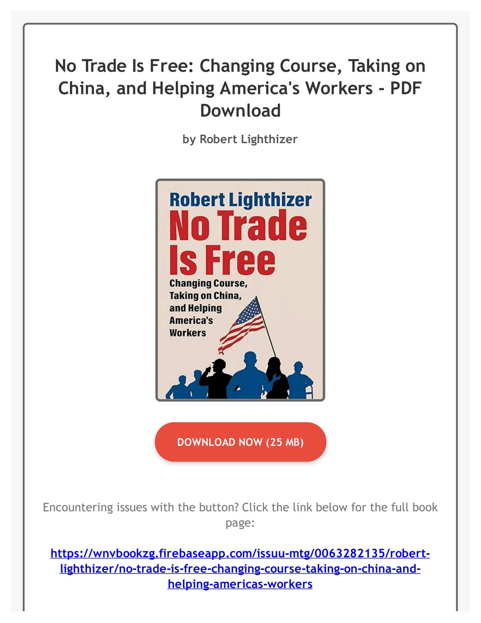 PDF No Trade Is Free: Changing Course, Taking on China, and