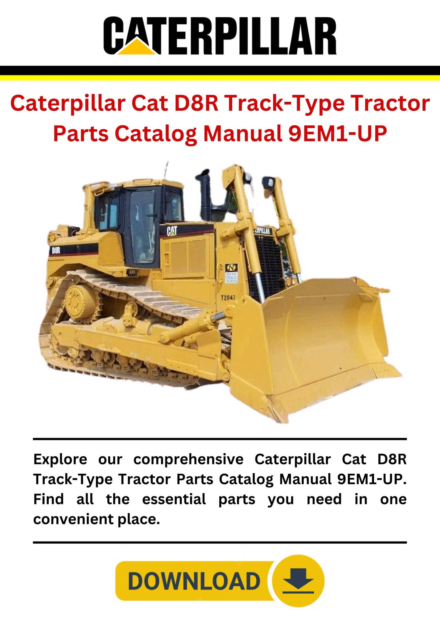 Parts Catalog Manual - Caterpillar Cat D8R Track-Type