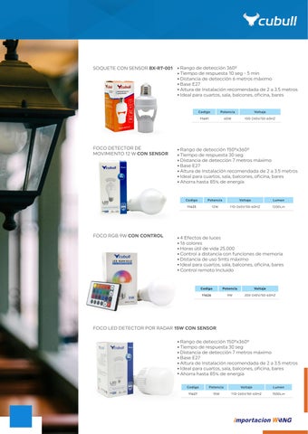 JDS_PE 灯饰目录 · CATALOGO LUMINARIAS CUBULL 第 8 页