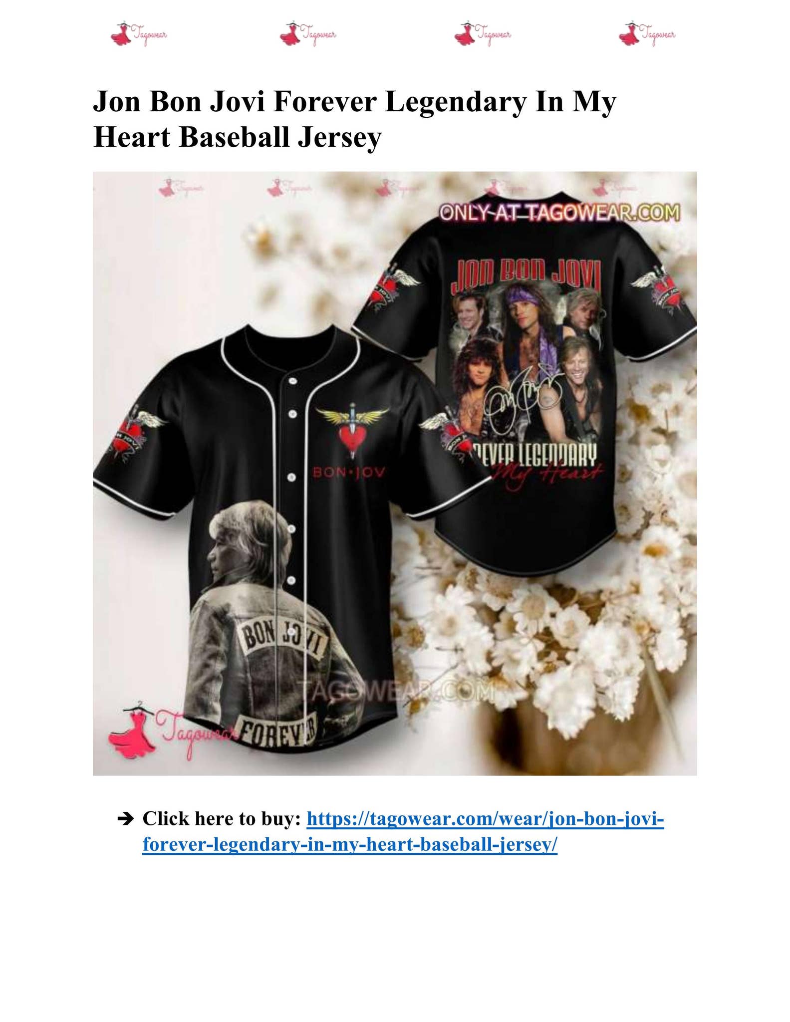 Bon Jovi Forever: Legendary Fan Baseball Jersey by tagowear.com