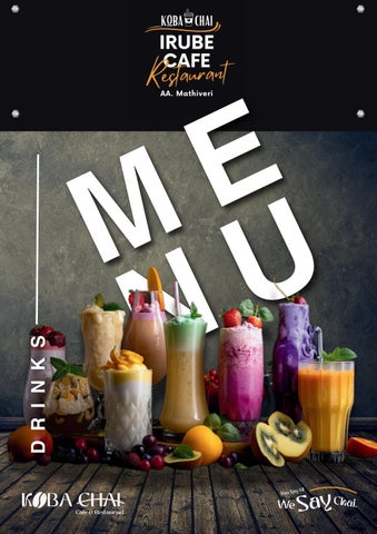Koba Chai Drinks Menu