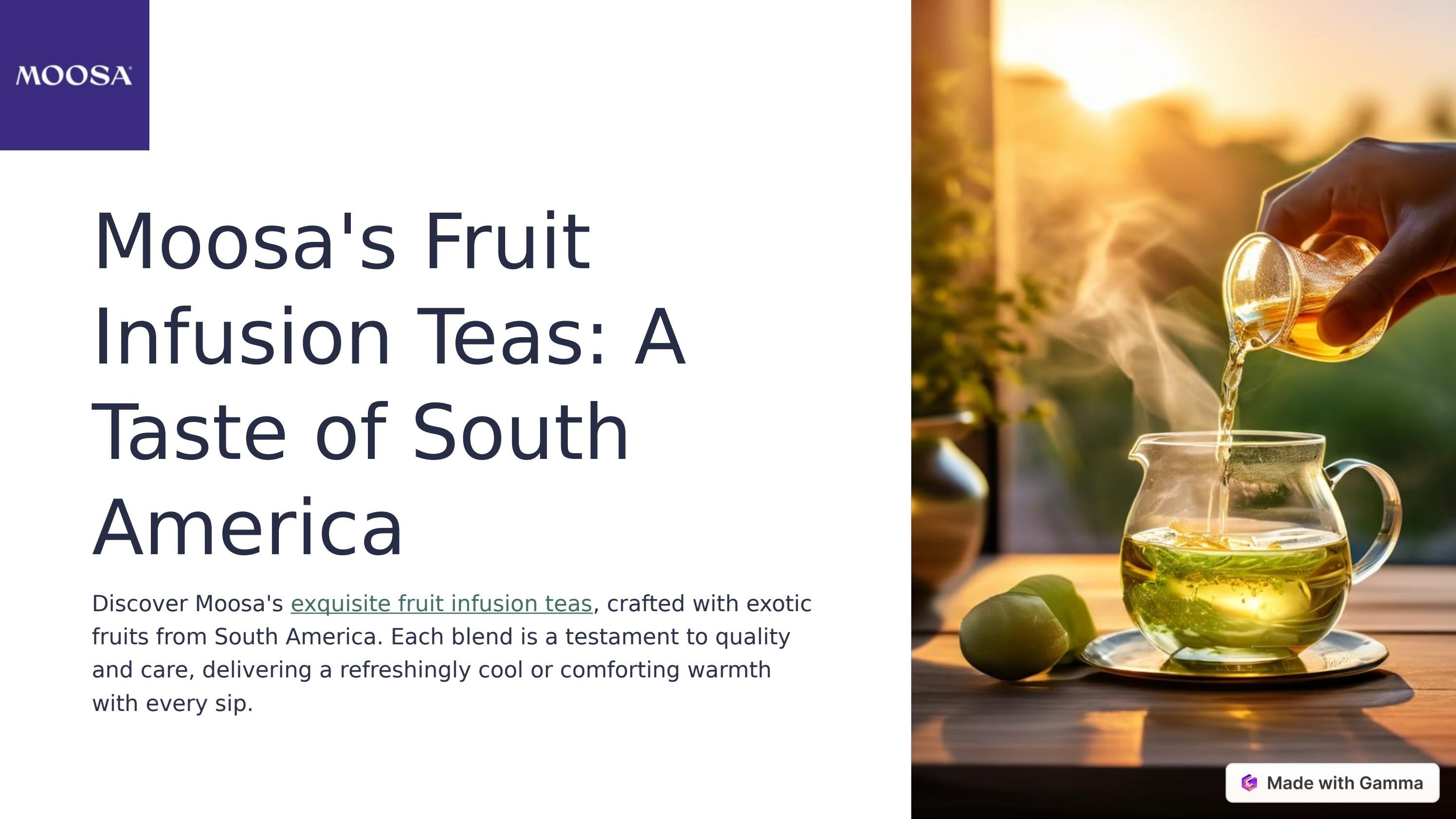 Mosama Tea Moosa's Hand-Crafted Fruit Infusion Teas - Flavorful, Nutritious, Eco ...