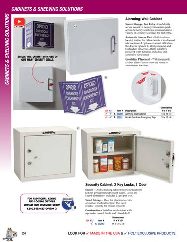 Health Care Logistics 家具目录 · Cabinets × 层架 Solutions 第 24 页