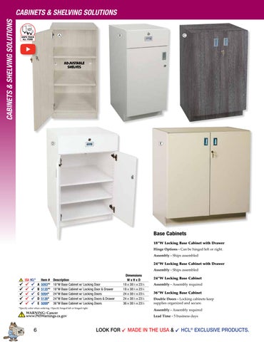 Health Care Logistics 家具目录 · Cabinets × 层架 Solutions 第 6 页