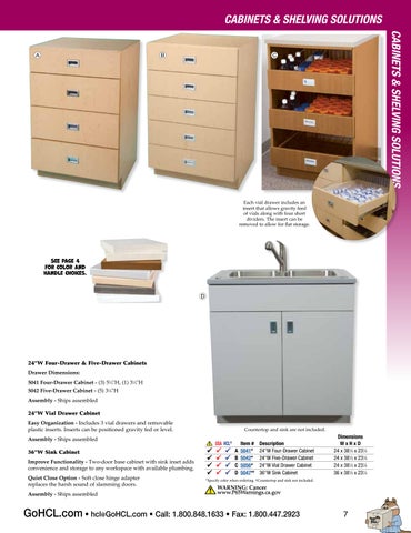 Health Care Logistics 家具目录 · Cabinets × 层架 Solutions 第 7 页
