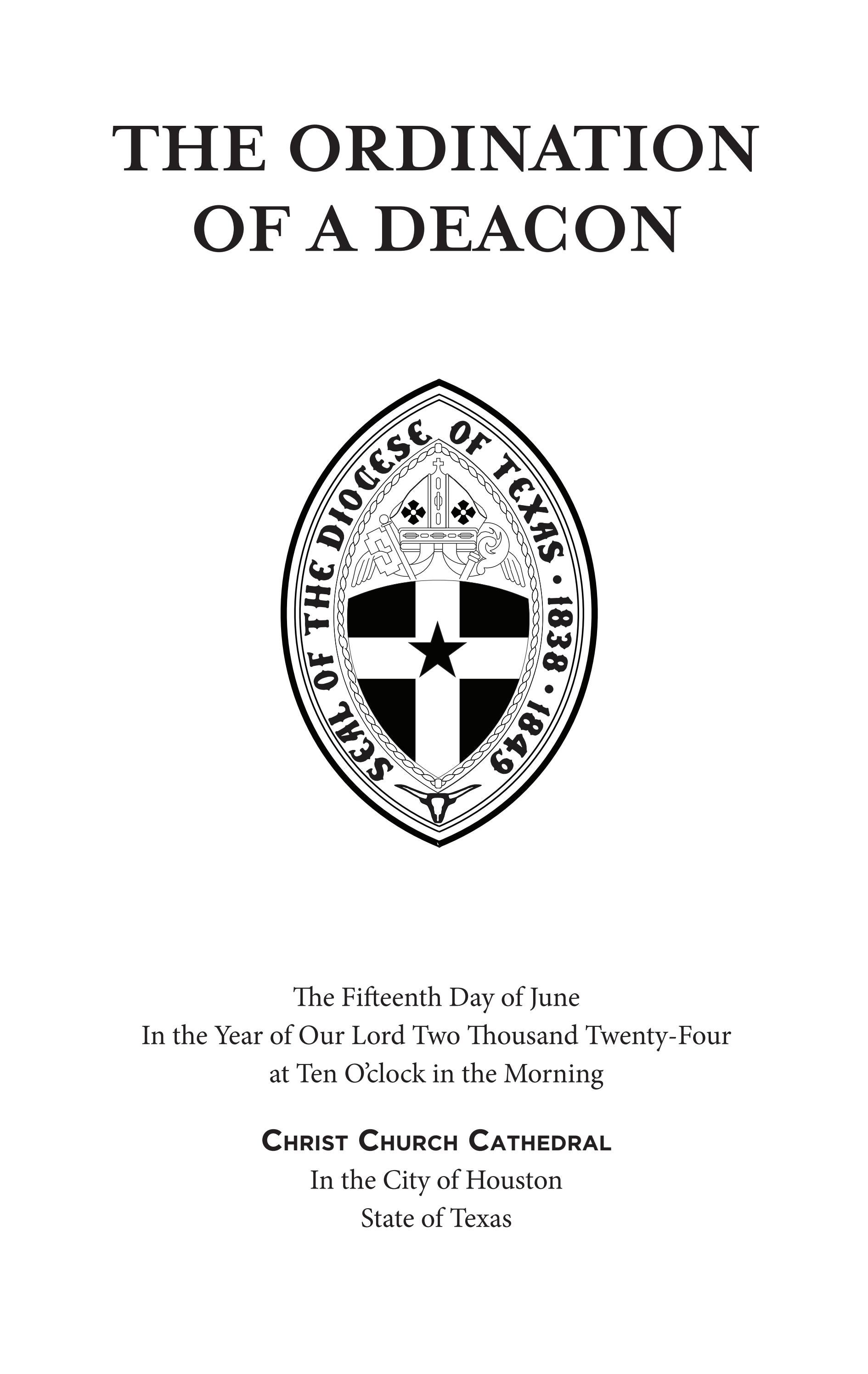 2024 Ordination Booklet 6/15/24 by Christ Church Cathedral - Issuu