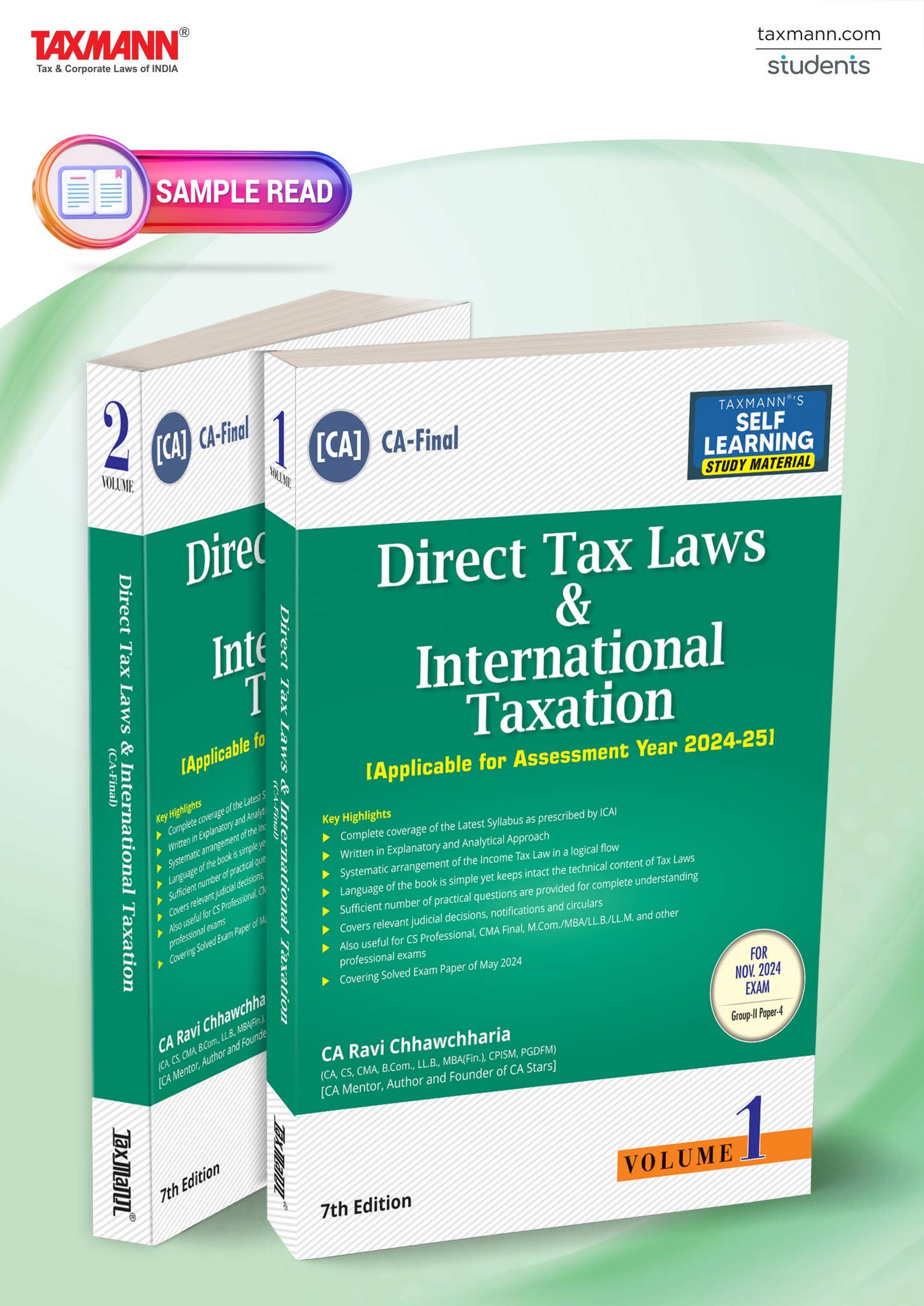 Taxmann's Direct Tax Laws & International Taxation (DT) | A.Y. 2024-25 ...