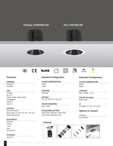 VonnLighting 灯饰目录 · 国际 Premiere Downlights 第 16 页