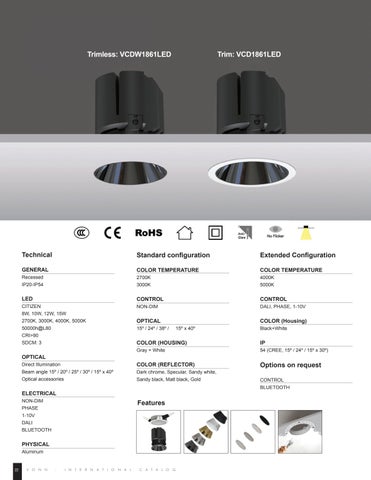 VonnLighting 灯饰目录 · 国际 Premiere Downlights 第 22 页