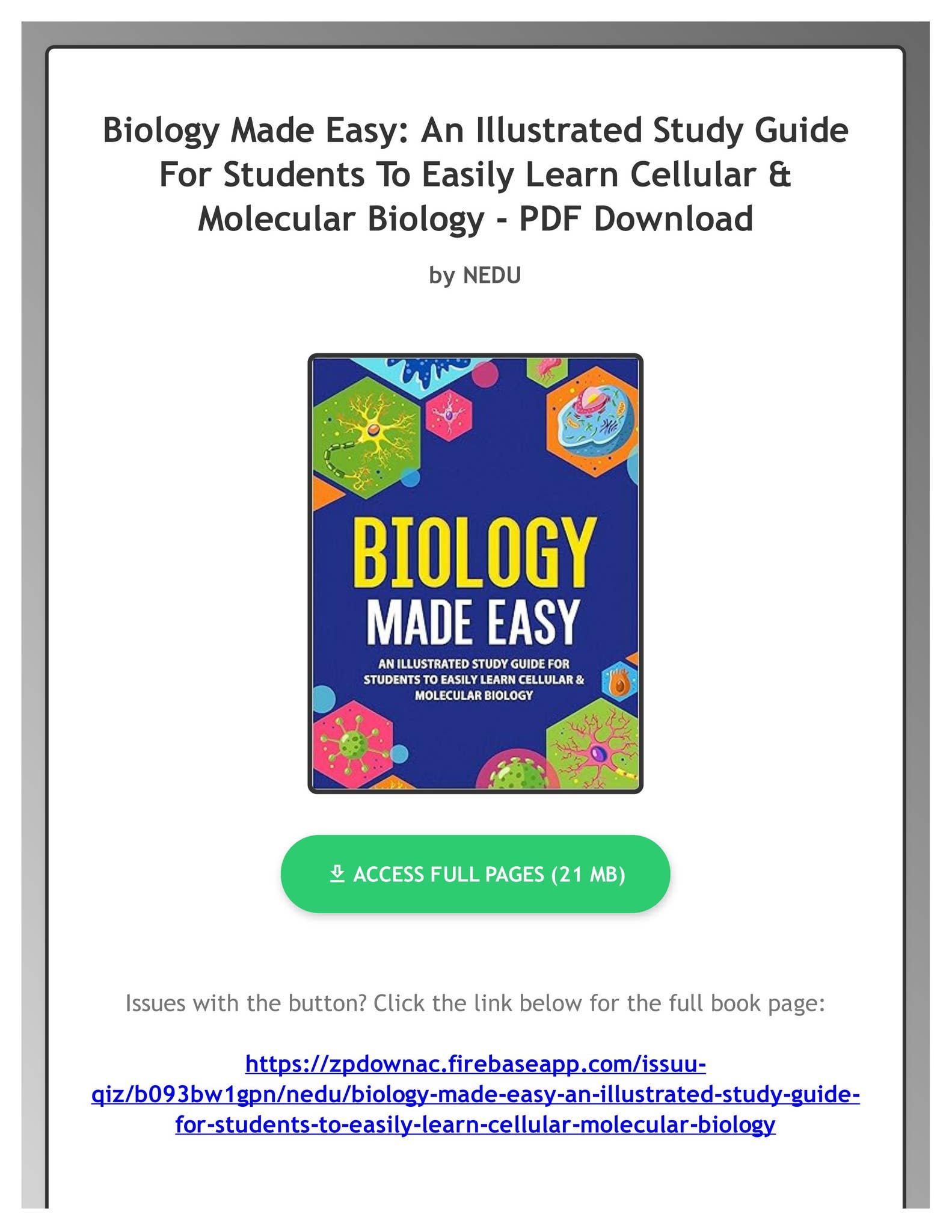 BIOLOGY２Quick Study ACADEMIC 生物学２ QuickStudy | Biology 2 Laminated Study Guide (9781572228269)