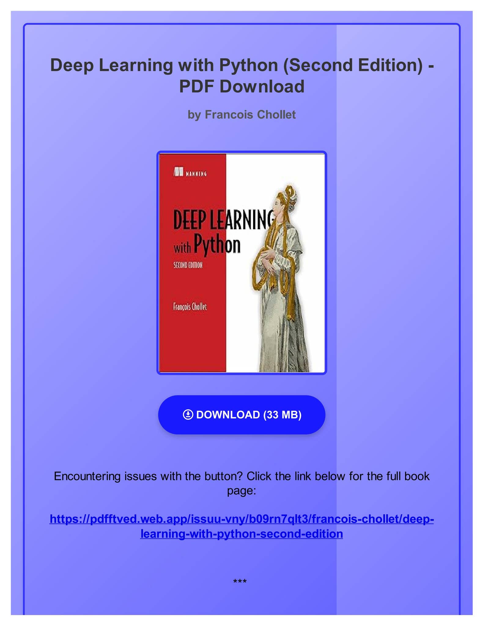 PDF Ebook Deep Learning with Python (Second Edition) by Francois ...