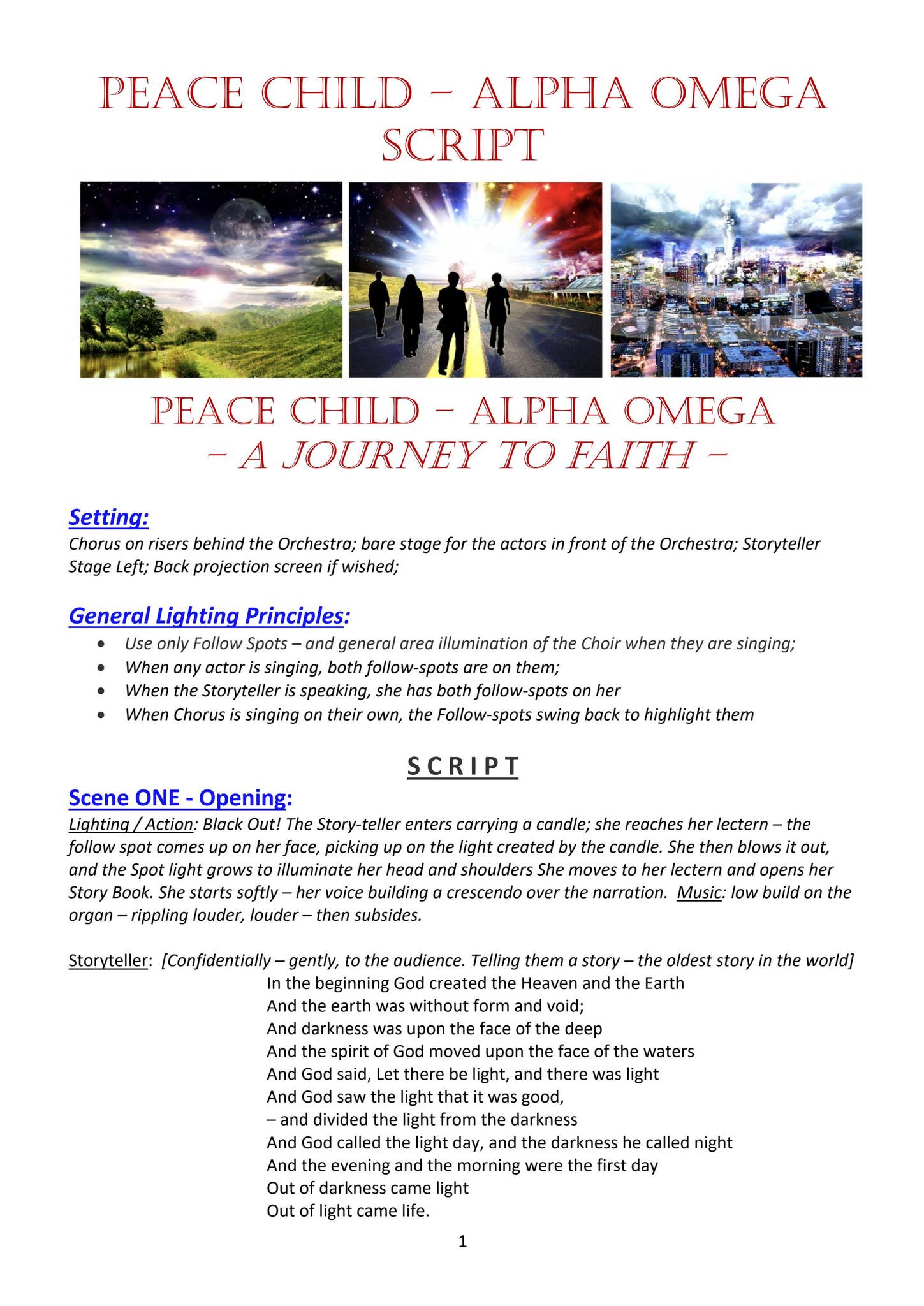 Peace Child / Alpha Omega - Final Script by david woollcombe - Issuu