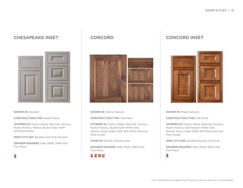 Styles, Woods × Finishes | All Product Lines | June 2024 更新版 第 13 页