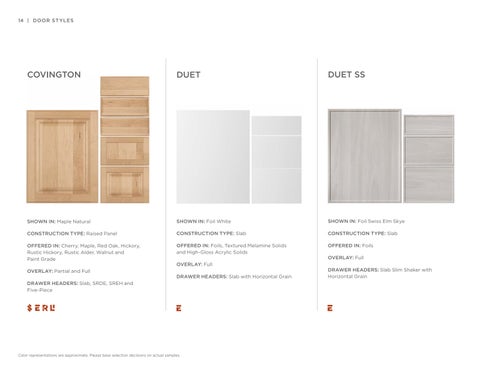 Styles, Woods × Finishes | All Product Lines | June 2024 更新版 第 14 页