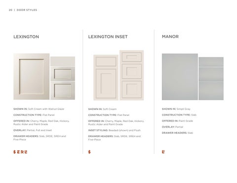 Styles, Woods × Finishes | All Product Lines | June 2024 更新版 第 20 页