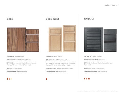 Styles, Woods × Finishes | All Product Lines | June 2024 更新版 第 9 页