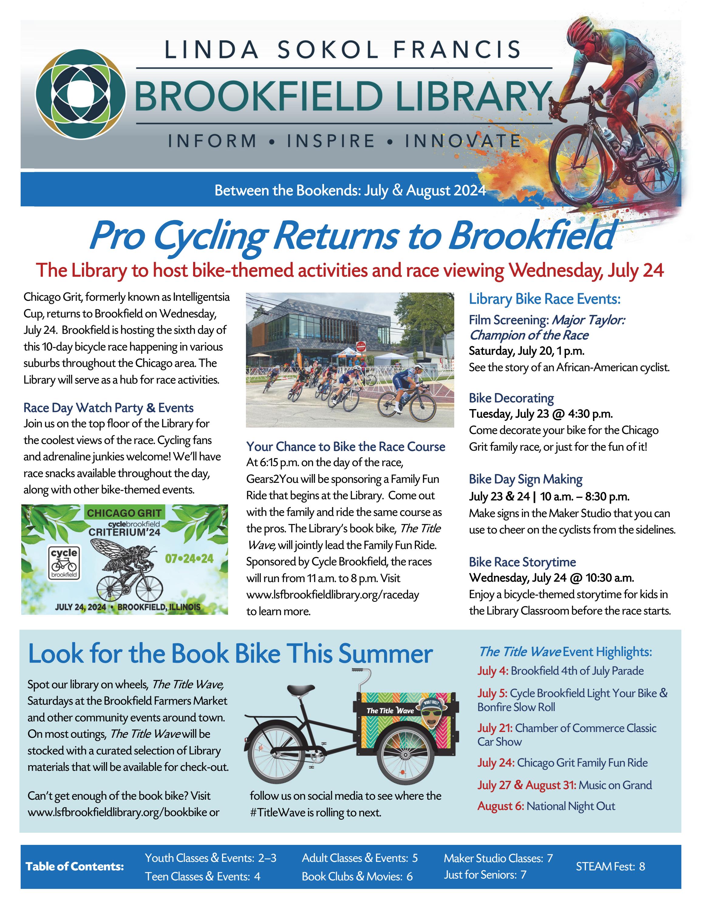 Between the Bookends July & August 2024 by LSFBrookfieldLibrary Issuu