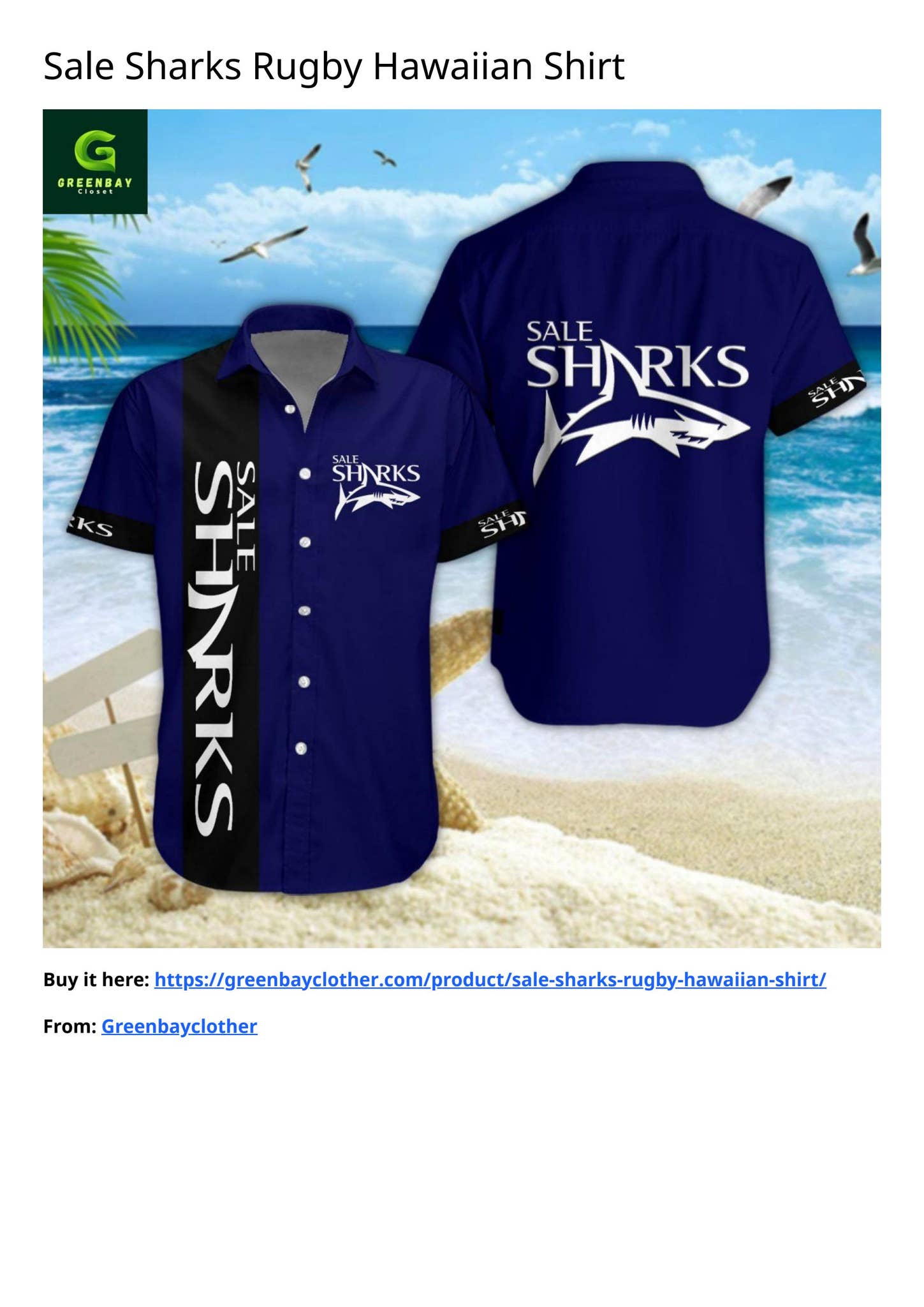 Sale Sharks Rugby Hawaiian Shirt by Tonytees Store - Issuu