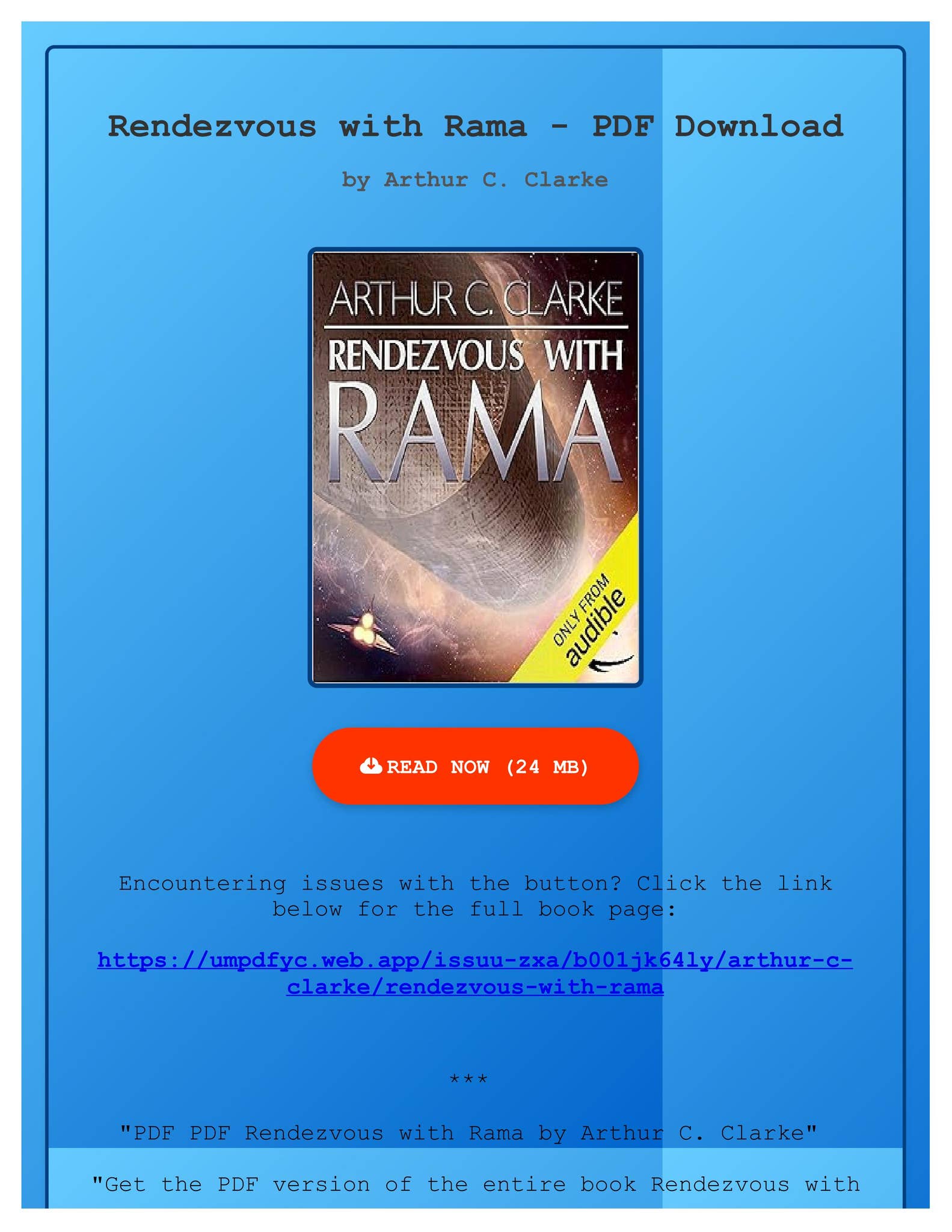 洋書 Arthur C. Clarke Rendezvous with Rama Rendezvous With Rama: Clarke, Arthur C.: 9781857231588