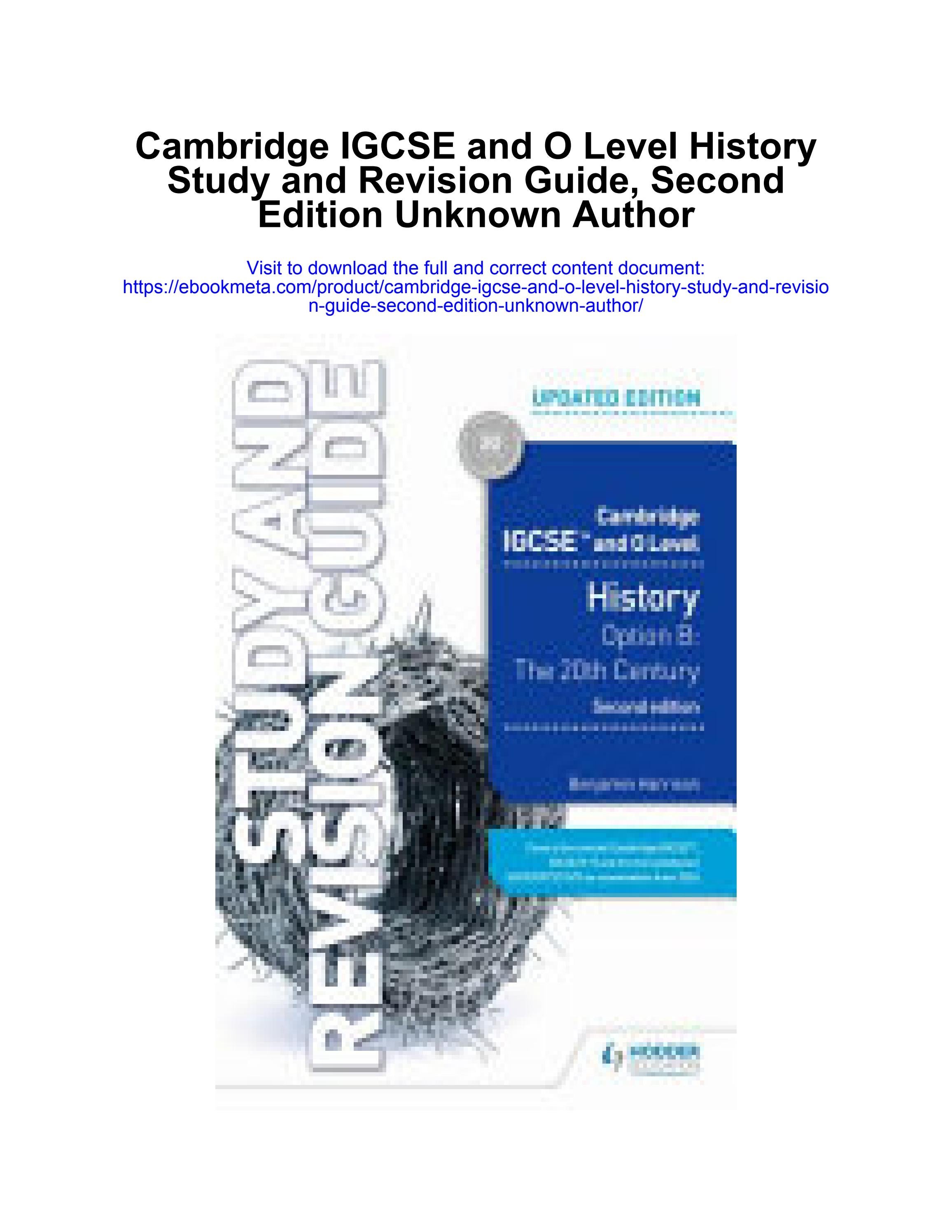 Download pdf Cambridge igcse and o level history study and revision ...