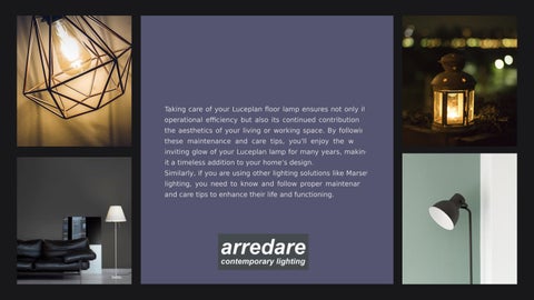 arredare_ 灯饰目录 · Luceplan 落地灯 | Maintenance and Care Tips | Arredare 第 9 页