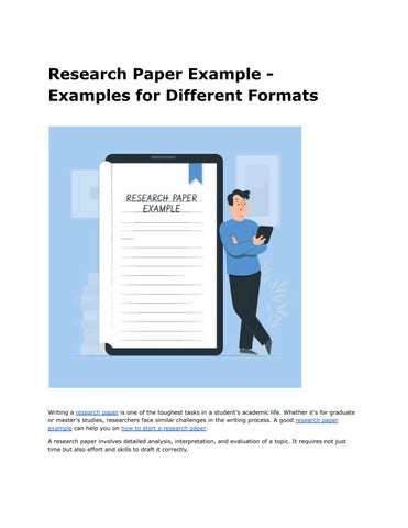 Research Paper Example - Examples for Different Formats by Nova Allison ...