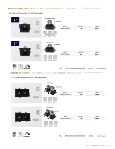 VonnLighting 灯饰目录 · Ecoline Downlights 第 21 页