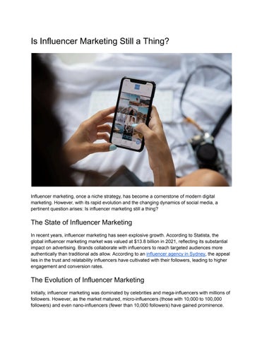 Is Influencer Marketing Still a Thing?