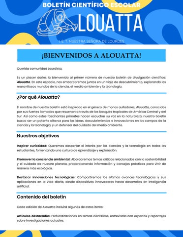 Boletín Científico Escolar Alouatta 1P