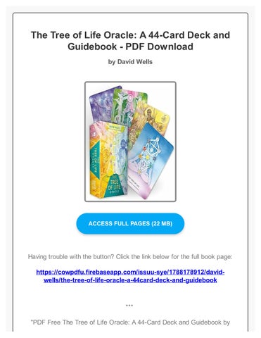 PDF Free The Tree of Life Oracle: A 44-Card Deck and