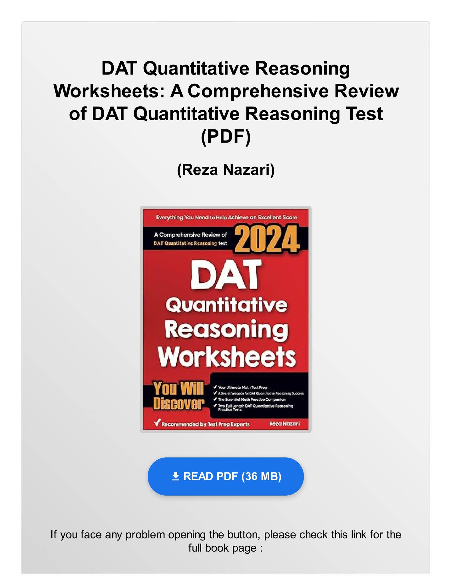 DOWNLOAD DAT Quantitative Reasoning Worksheets: A Comprehensive Review ...