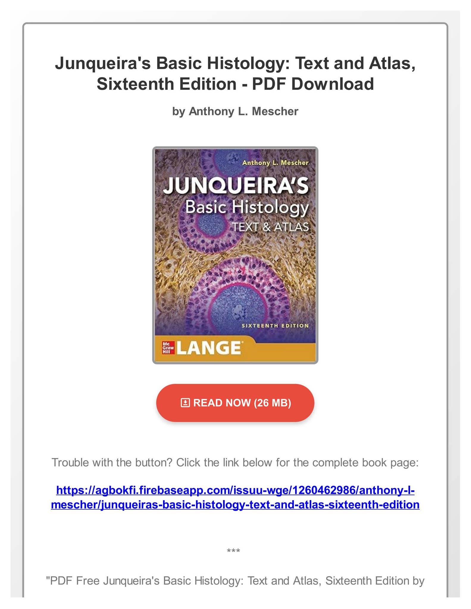 洋書 Junqueira's Basic Histology: Text Atlas Junqueira's Basic Histology: Text and Atlas, Thirteenth