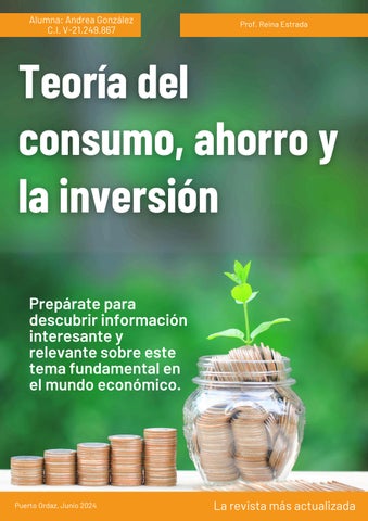 Teoría del consumo, el ahorro y la inversión