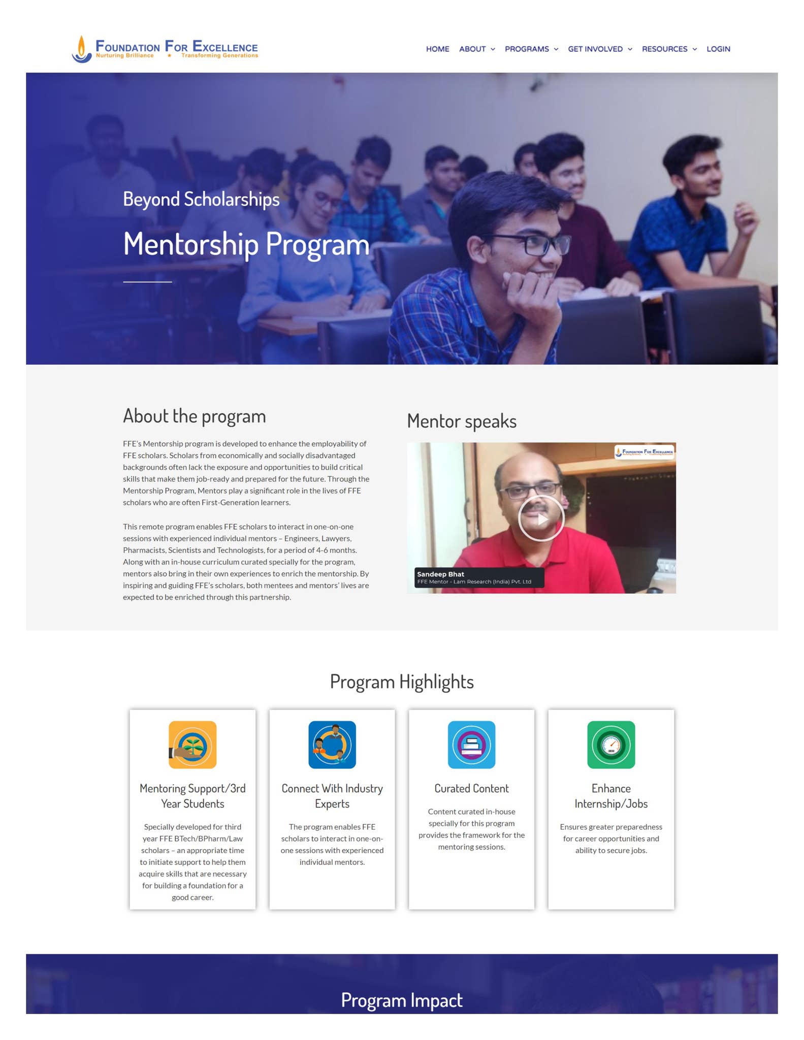 Mentorship Program - Foundation For Excellence by ffeseo - Issuu