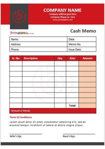 Creative Cash Memo Template by Aliyan abid - Issuu