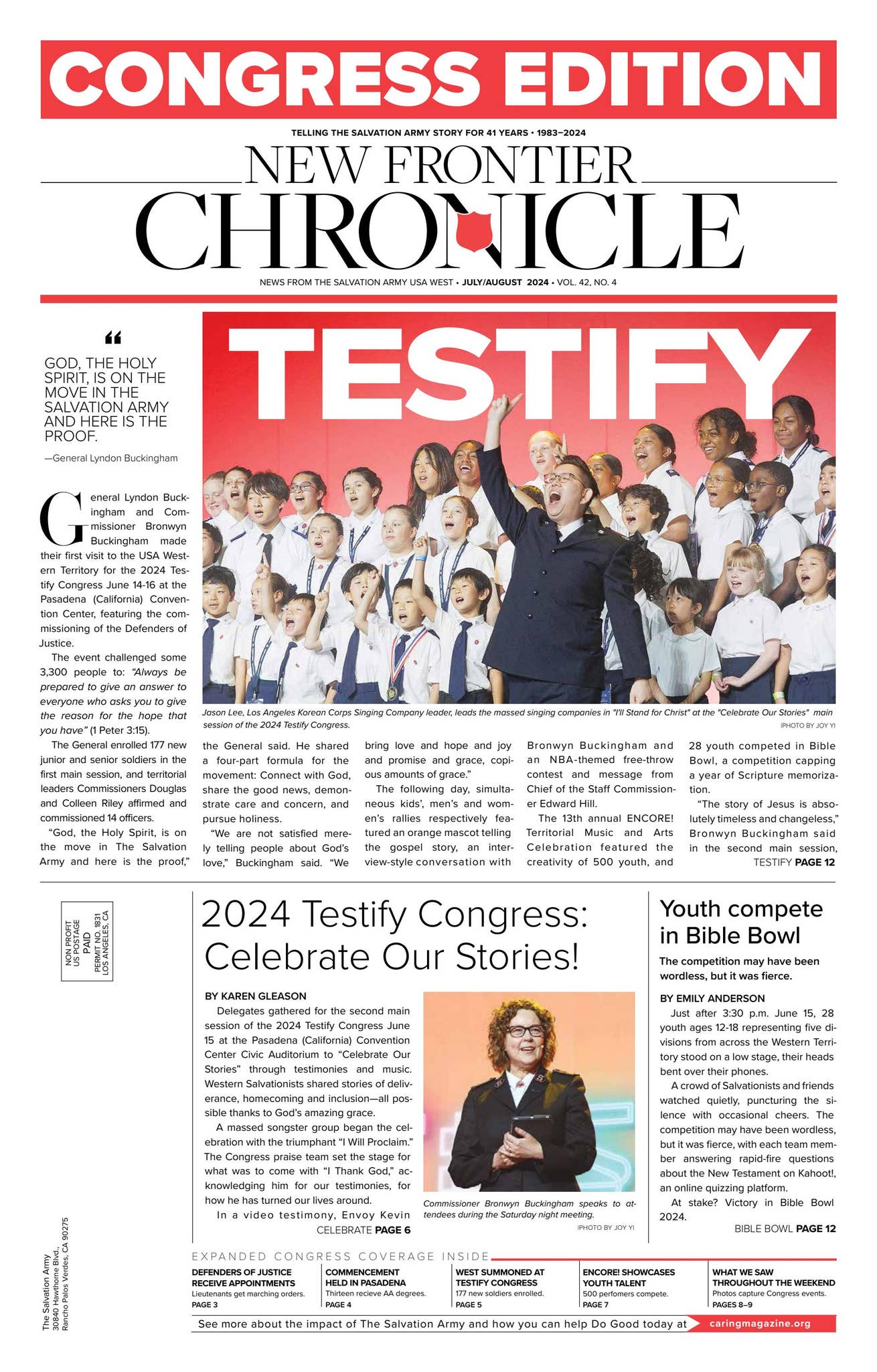 New Frontier Chronicle July/August 2024 | Vol. 42, No. 04 by Caring  Magazine, a publication from The Salvation Army - Issuu