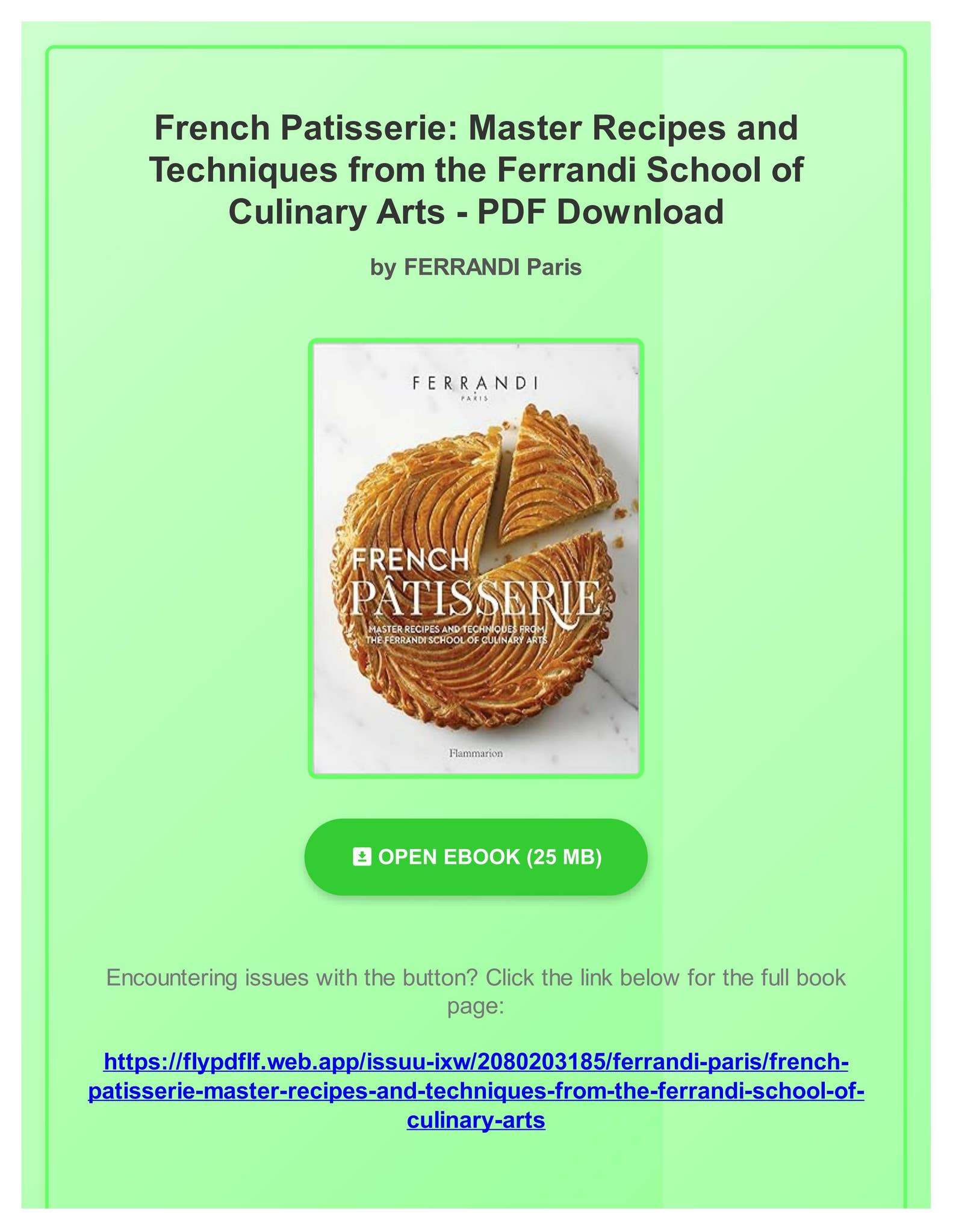 PDF Free) French Patisserie: Master Recipes and Techniques