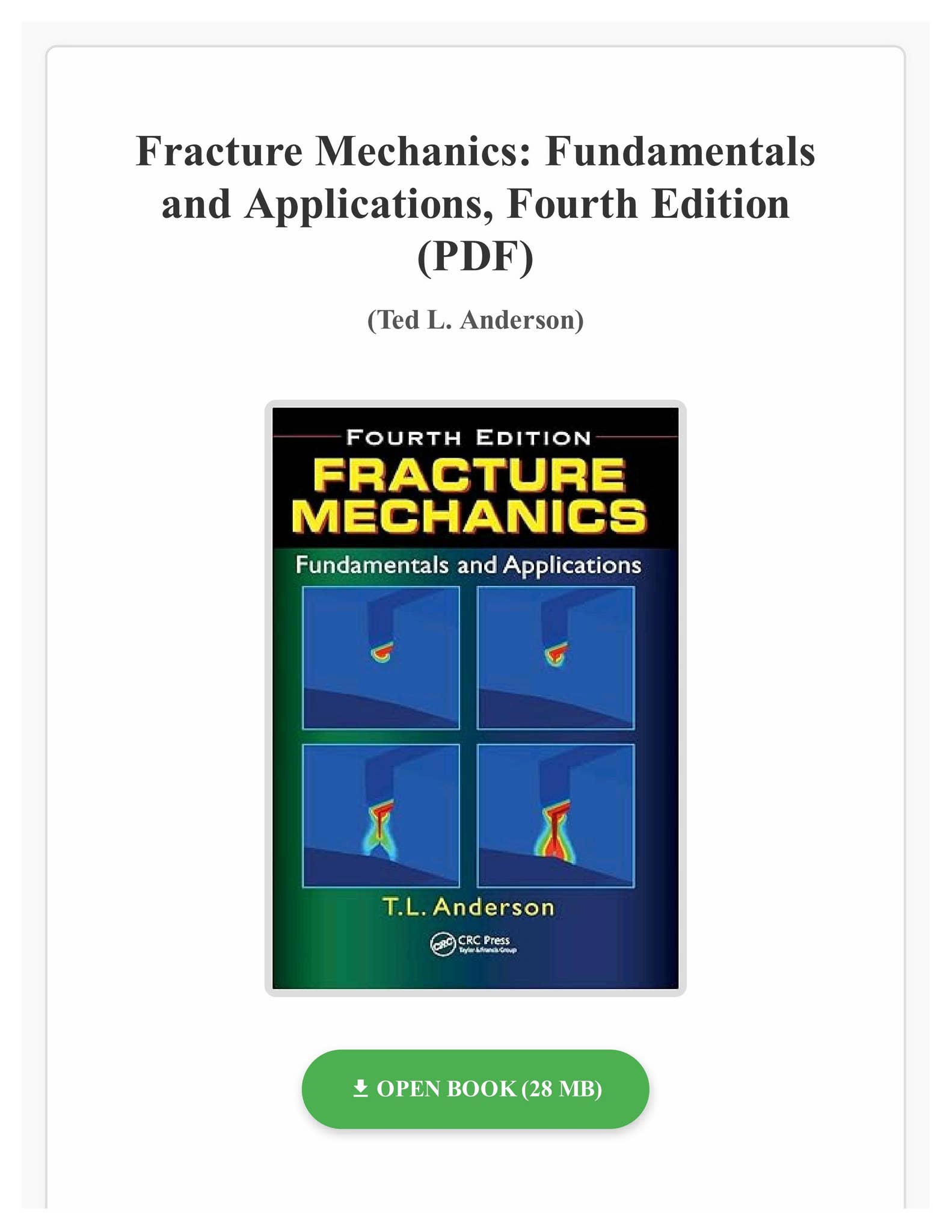 語学+参考書 Fracture Mechanics: Fundamentals and Applications Fourth Edition EBOOK Fracture Mechanics: Fundamentals and Applications