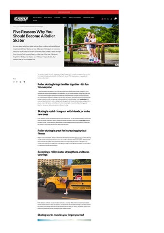 Five Reasons Why You Should Become A Roller Skater