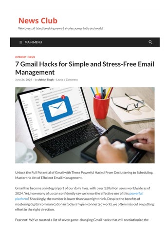 7 Gmail Hacks for Simple and Stress-Free Email Management