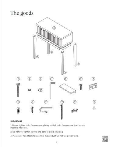 nathanjameshome 家具目录 · Jasper 玄关桌 Instruction Sheet 第 3 页