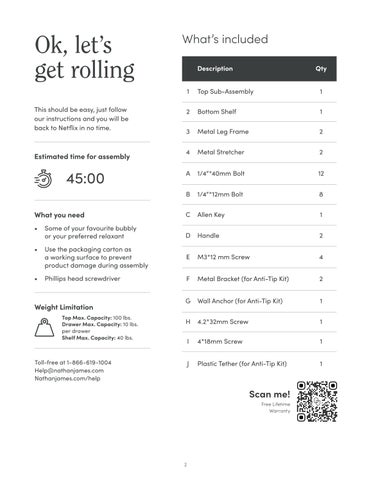 nathanjameshome 家具目录 · Andrew 玄关桌 Instruction Sheet 第 2 页