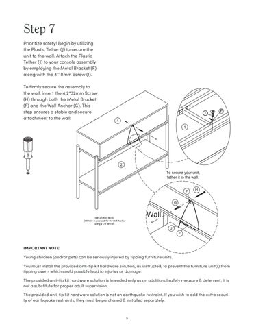 nathanjameshome 家具目录 · Andrew 玄关桌 Instruction Sheet 第 9 页