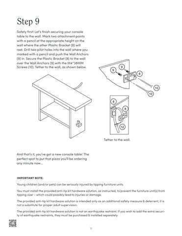 nathanjameshome 家具目录 · Virgo 玄关桌 Instruction Sheet 37301 第 12 页