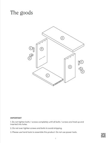 nathanjameshome 家具目录 · Virgo 玄关桌 Instruction Sheet 37301 第 3 页