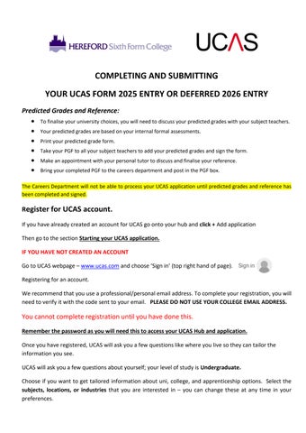 Completing and Submitting your UCAS Form by hsfcworkexperience - Issuu